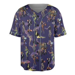 Horror Pin Up Girls Unisex Baseball Jersey