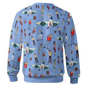 Speed Racer Characters Pattern Cardigan