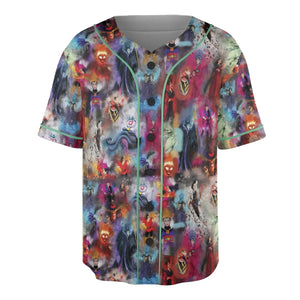 Watercolor Villains Unisex Baseball Jersey