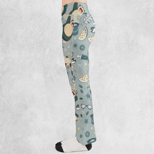 Summer Relax Snorlax Pokemon Flare Leggings