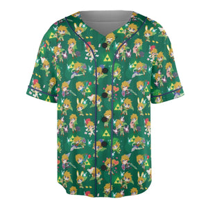Cute Link Posing The Legend Of Zelda Unisex Baseball Jersey