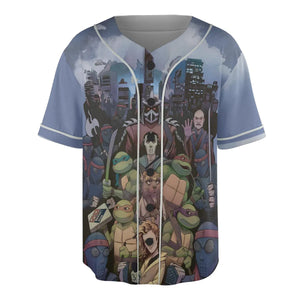 Turtles vs Ninja Teenage Mutant Ninja Turtles Unisex Baseball Jersey