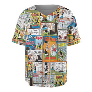 Olive Oyl Popeye Comic Unisex Baseball Jersey