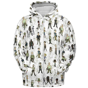 The Walking Dead Characters as Cartoons All-over Print Hoodie