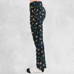 Axolotls Of The World Pattern Flare Leggings
