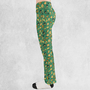Terror Attack Cute Horror Characters Halloween Flare Leggings