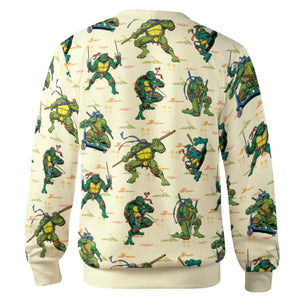 TMNT Characters Weapon Pattern Cardigan