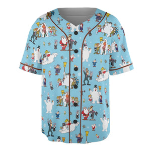 Cast Frosty The Snowman Unisex Baseball Jersey