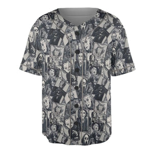 Halloween Horror Villains Unisex Baseball Jersey