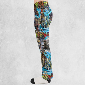 Travel And Fight Pirates of the Caribbean Flare Leggings