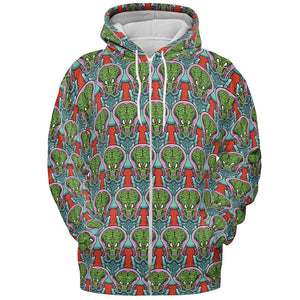 Retro Big-Brain Alien - - 3