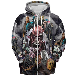 Jason Voorhees Evolution All-over Print Hoodie