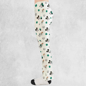 Mickey and Minnie St. Patrick's Day Pattern Flare Leggings