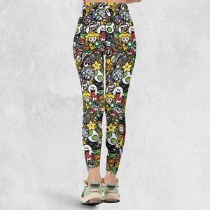 Super Mario Characters All In One Pattern Legging