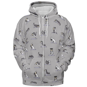 Miniature Schnauzer Yoga Pattern All-over Print Hoodie