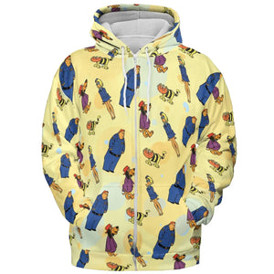 Hong Kong Phooey Power All-over Print Hoodie