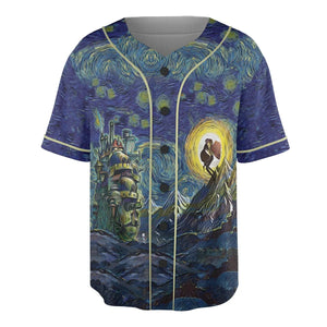Howl’s Moving Castle Starry Night Unisex Baseball Jersey