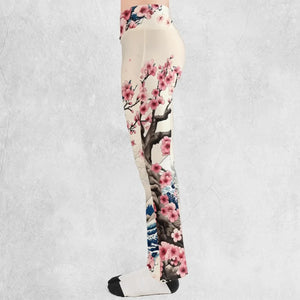 Pink Flower Dice DnD Flare Leggings