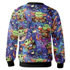 Baby Yoda In the Galaxy Cardigan