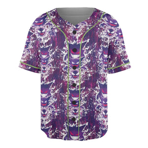 Ghostly Evolution Ghastly Haunter Gengar Pokemon Hawaiian Unisex Baseball Jersey