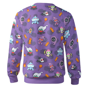 Team Purple Pokemon Pattern Cardigan