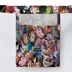Gravity Falls Characters Pattern Large Tote Bag