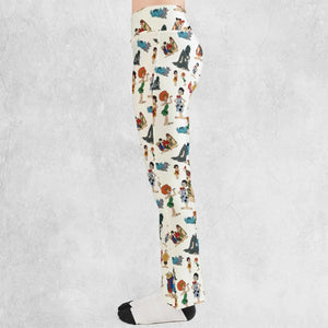 The Pebbles and Bamm Bamm Show Characters Flare Leggings