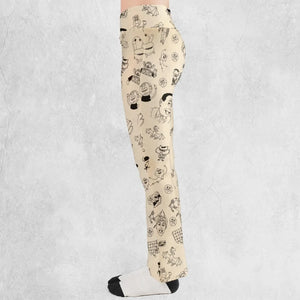 Pee-Wee's Playhouse Characters Flare Leggings