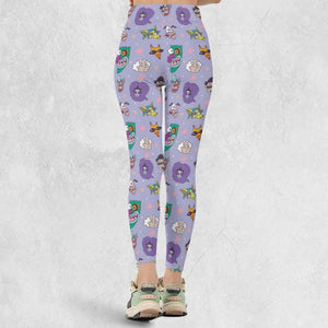 Courage the Cowardly Dog Characters Pattern Legging