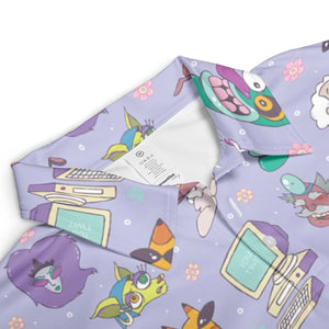 Courage the Cowardly Dog Characters Pattern AOP Men/Women Polo Shirt