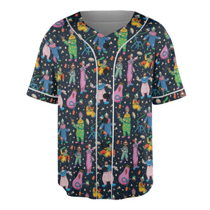 Clowns Popcorn Killer Klowns from Outer Space Pattern Unisex Baseball Jersey