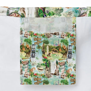 Water Color Jungle Cruise Map Large Tote Bag