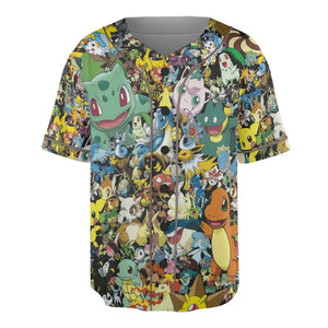 Gotta Catch 'em all Pokemon Unisex Baseball Jersey