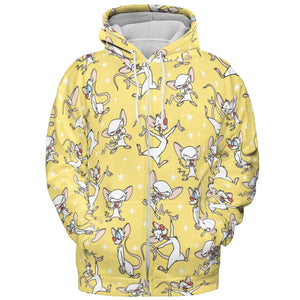 Lab Style Pinky and the Brain All-over Print Hoodie