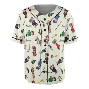 Clue Board Game Characters Unisex Baseball Jersey