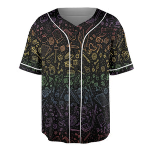 DnD Tabletop RPG Pattern Unisex Baseball Jersey