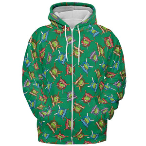 TMNT Characters Pattern All-over Print Hoodie