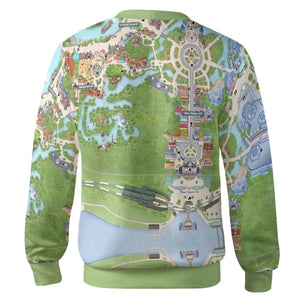 Magical Kingdom Park Map Cardigan