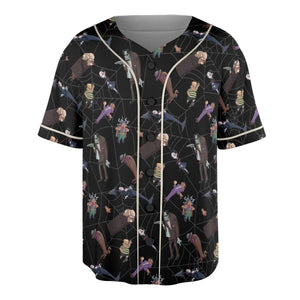 Groovie Addams Family Cartoon Characters Unisex Baseball Jersey