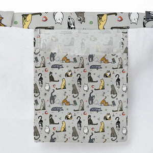 Cat the Gamer Pattern Large Tote Bag