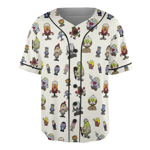 Doctor Who and Mr Men Pattern Unisex Baseball Jersey