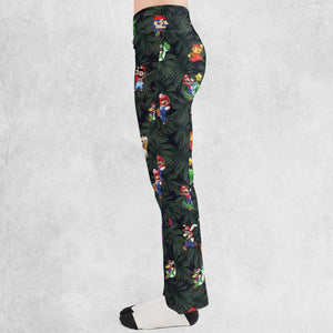 Tropical Mario Super Mario Flare Leggings