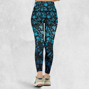 Blue Key Heart Kingdom Hearts Legging