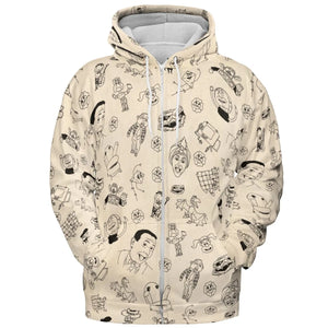 Pee-Wee's Playhouse Characters All-over Print Hoodie