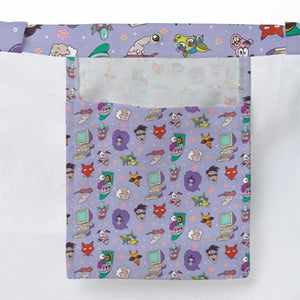 Courage the Cowardly Dog Characters Pattern Large Tote Bag