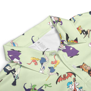 70s Witches Cartoon Characters AOP Men/Women Polo Shirt
