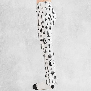 Nosferatu Pattern Flare Leggings