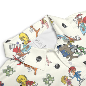 The Adventures of Rocky and Bullwinkle and Friends Characters Pattern AOP Men/Women Polo Shirt