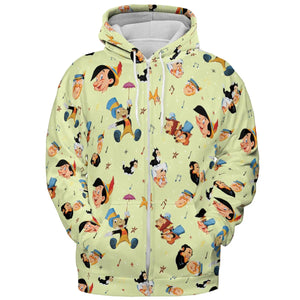 I Can't Stop Lying Pinocchio All-over Print Hoodie