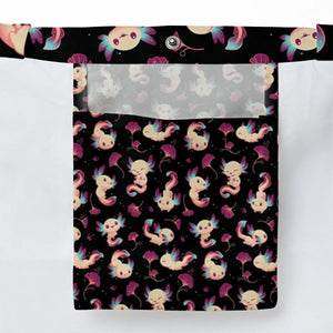 Axolotl Wonders Cute Salamanders Pattern Large Tote Bag